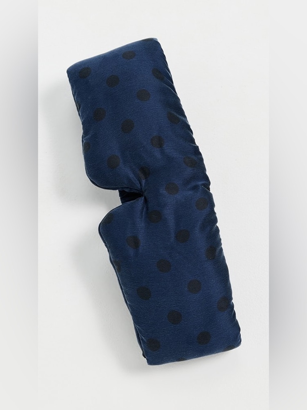 Lunya Washable Silk Sleep Mask Navy Blue Ellipsis Black Polka Dot Spot